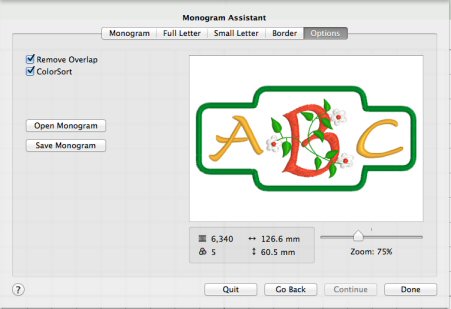 Monogram Assistant - Options